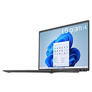 LG gram de 14 po avec écran IPS WUXGA, Windows 11 Home, Ordinateur portable Intel<sup>MD</sup> Core<sup>MD</sup> i7 Evo<sup>MC</sup> de 13ᵉ génération, 16 Go de RAM, disque SSD de 512 Go, noir, 14Z90R-K.AA75A9