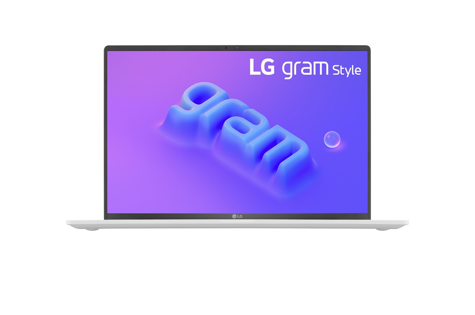 Vue avant de LG gram Style 16 po ultraléger avec écran OLED 16:10 et processeurs Intel<sup>MD</sup> Evo 13ᵉ génération | Windows 11 Home 16Z90RS-K.AD77A9