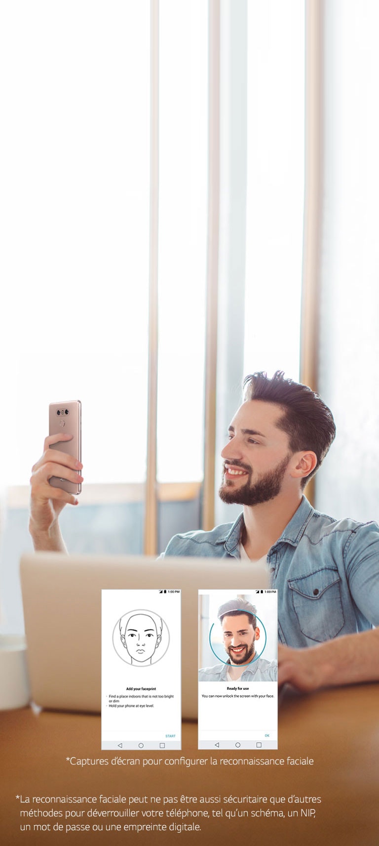 Déverrouillez l'appareil avec votre sourire