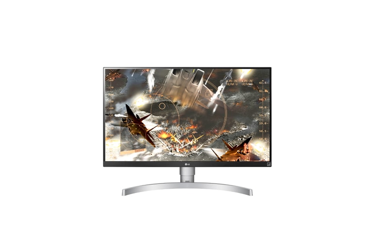 Vue avant de Moniteur IPS à DEL UHD 4K doté de la technologie HDR10, catégorie des 27 po (diagonale de 27 po) 27UK650-W