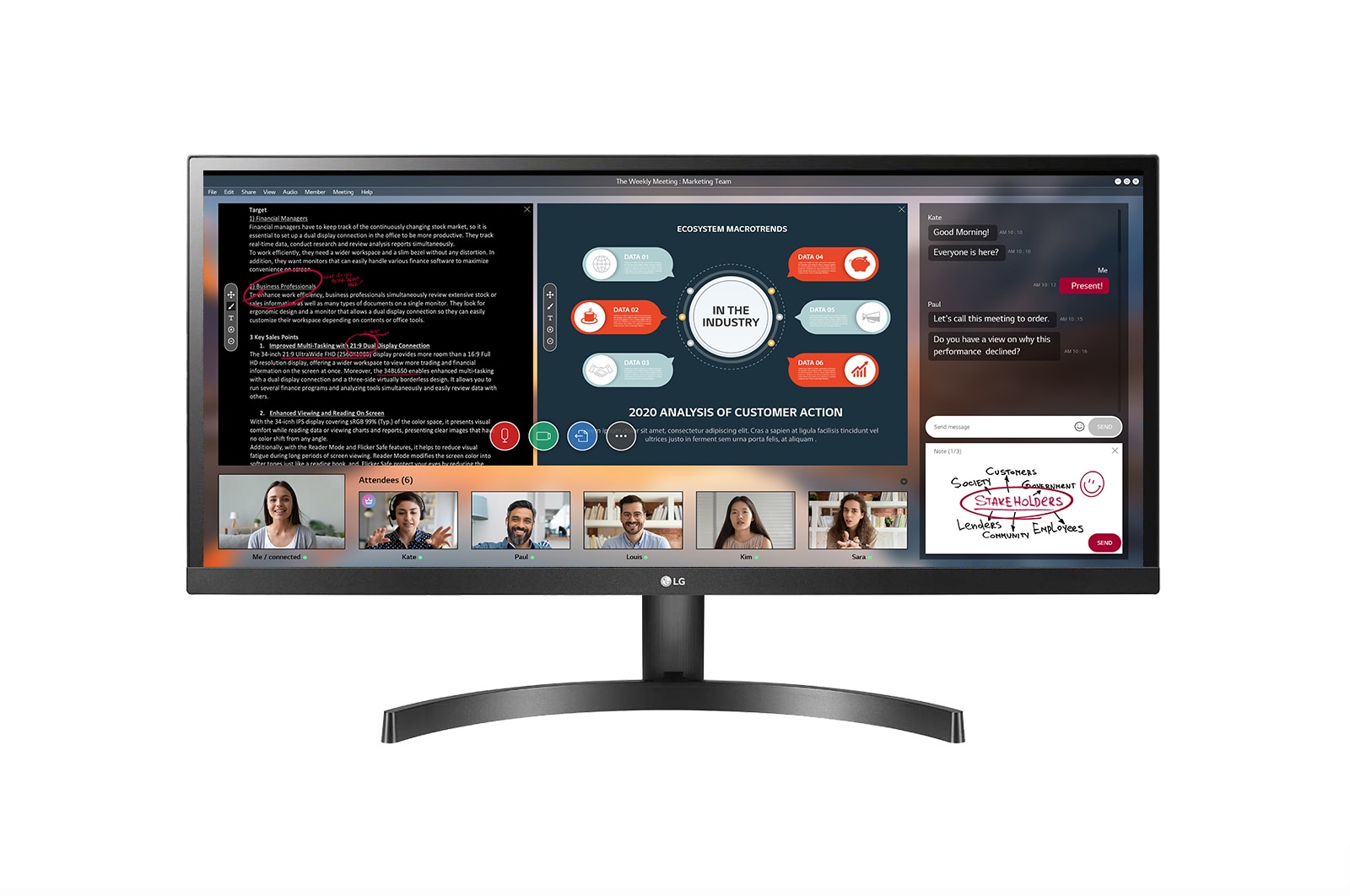 Vue avant de Moniteur IPS à DEL pleine HD UltraWide™ 21:9 de 29 po 29WL500-B