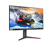 LG HDR10 à 165Hz de 32 po avec prise en charge de la technologie G-SYNC de NVIDIA et FreeSync Premium d’AMD, 32GN63T-B