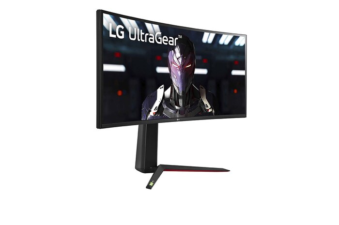 LG Moniteur HDR 400 144 Hz Nano IPS 1 ms WQHD incurvé UltraGear de 34 po compatible avec G-SYNC, 34GP83A-B