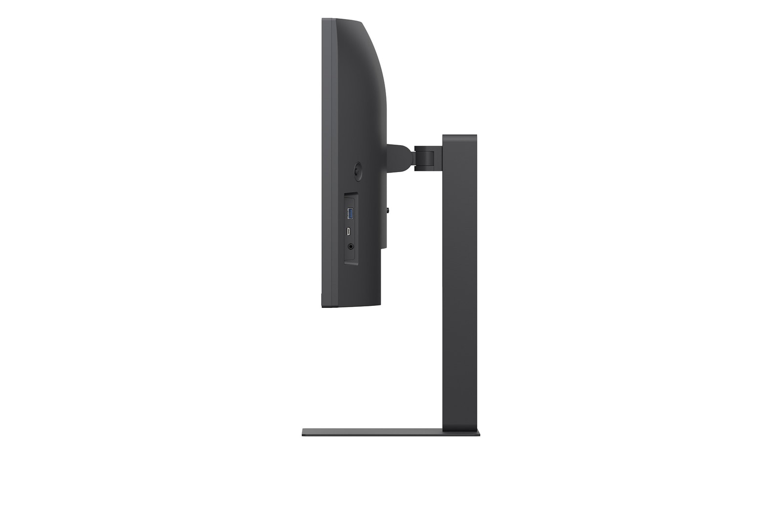 Side profile view of monitor stand (-15 degree tilt)