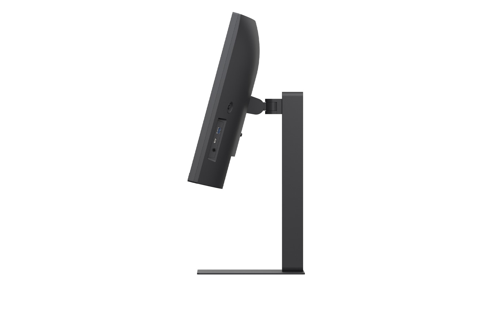 Side profile view of monitor stand (+15 degree tilt)