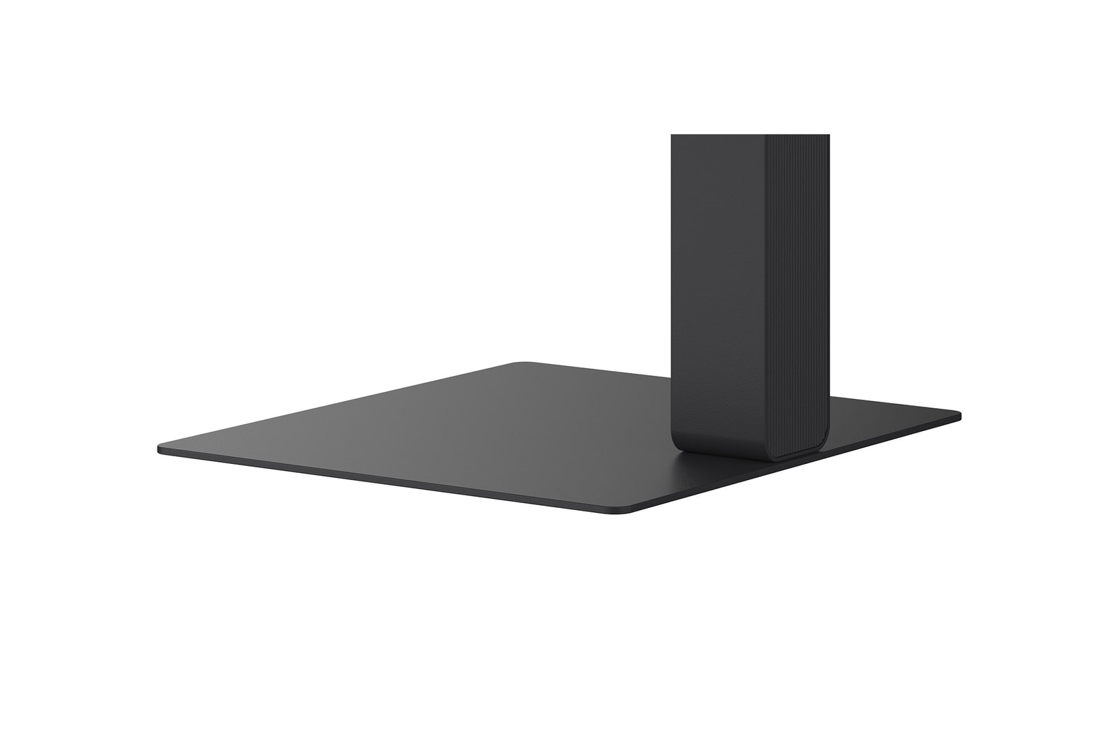 Angled bottom view of monitor stand