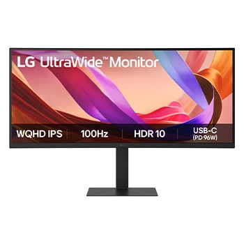 Front view of ultrawide monitor