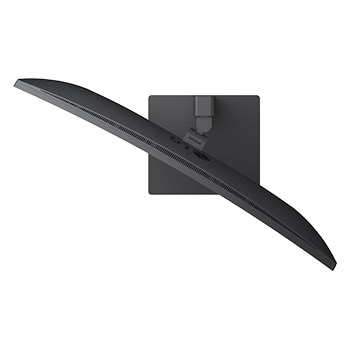 Side view of monitor stand with screen tilted backward