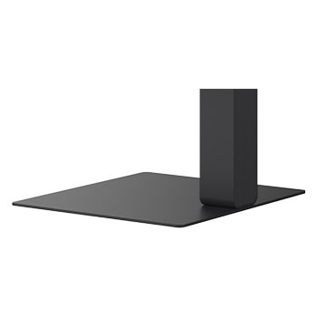 Angled bottom view of monitor stand