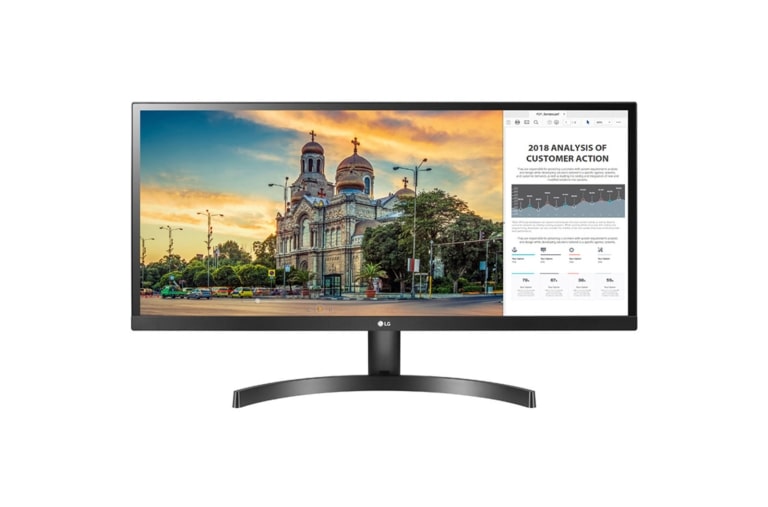 Vue avant de Moniteur IPS à DEL pleine HD UltraWide™ 21:9 avec AMD FreeSync, catégorie des 34 po (diagonale de 34 po) 34WK500-P