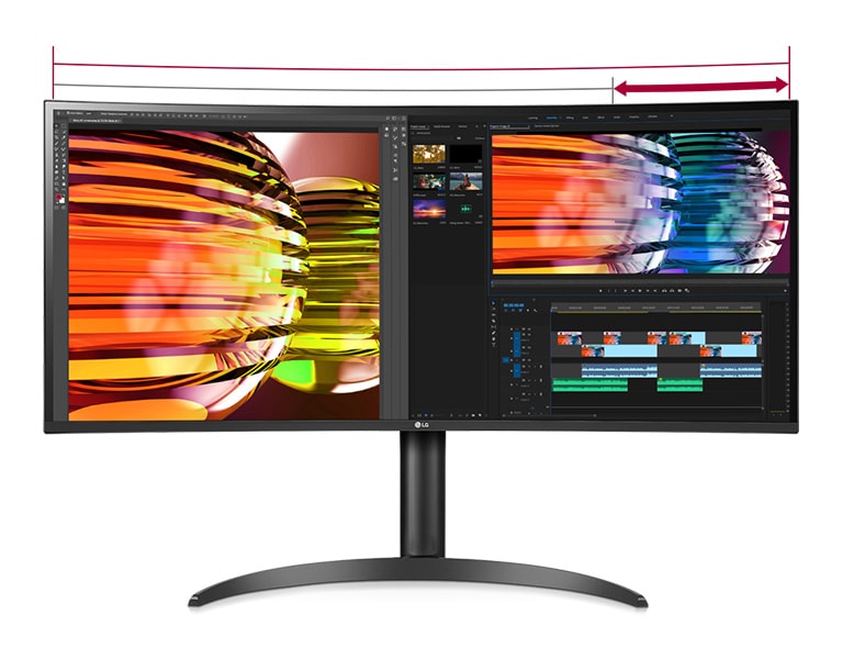 L’écran QHD 21:9 est idéal pour le visionnement d’enregistrements à des fins de montage vidéo et permet d’afficher des modules d’extension audio et d’effets en même temps.