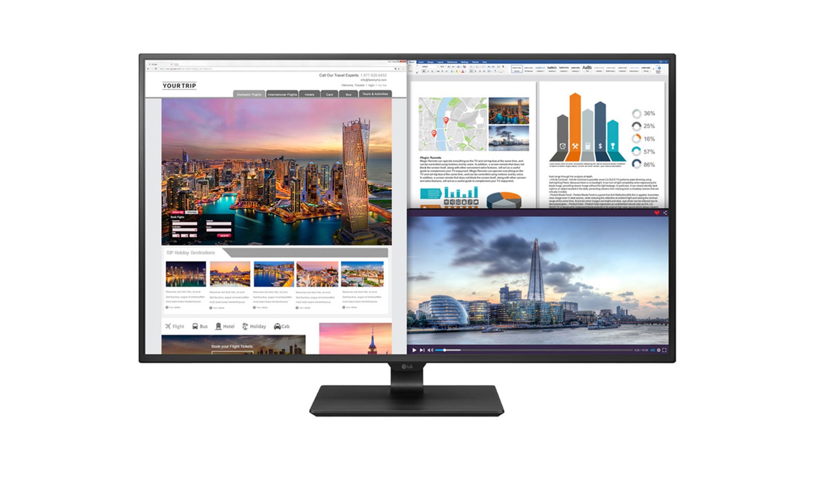 Vue avant de Moniteur IPS UHD à DEL 4K de 43 po (diagonale de 42,5 po) 43UD79-B