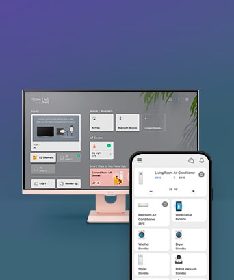 Commandez le moniteur avec ThinQ.