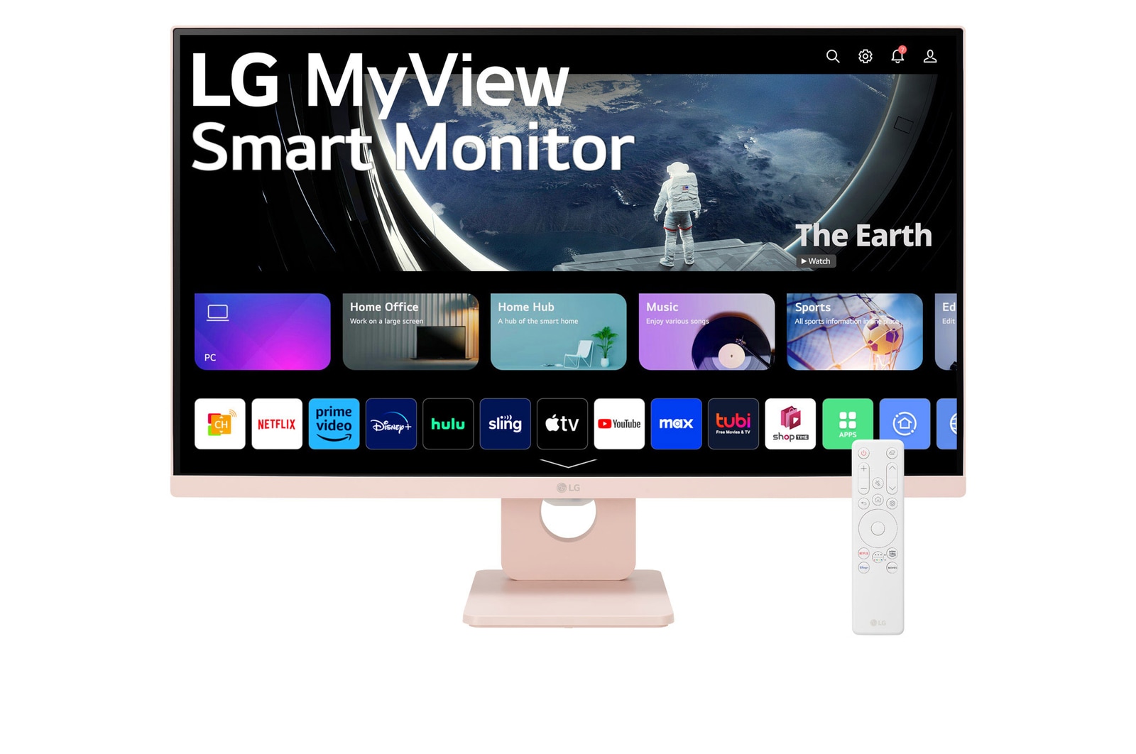 vue de face avec télécommande