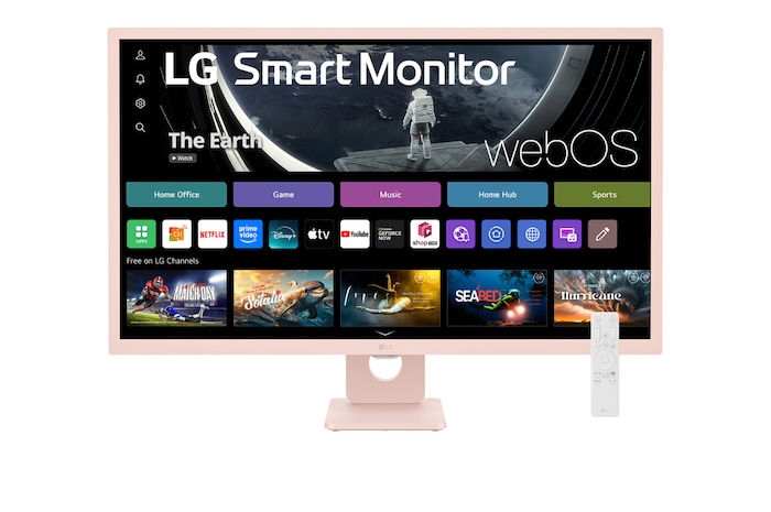 vue de face avec télécommande