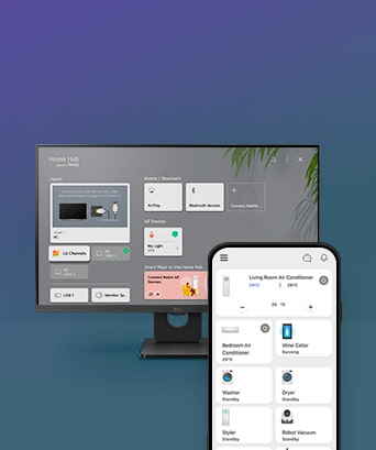 Commandez le moniteur avec ThinQ.