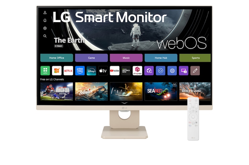 Vue avant de Moniteur intelligent IPS pleine HD 4K LG de 27 po avec webOS 27SR50F-E