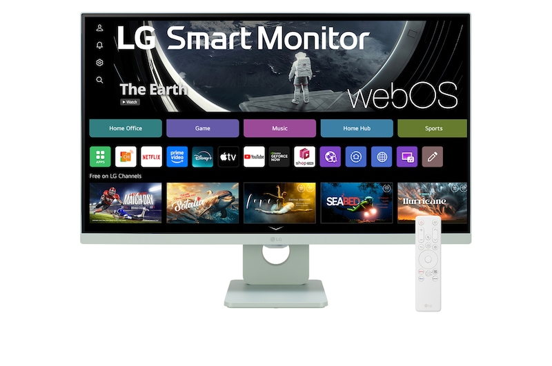 Vue avant de Moniteur intelligent IPS pleine HD 4K LG de 27 po avec webOS 27SR50F-G