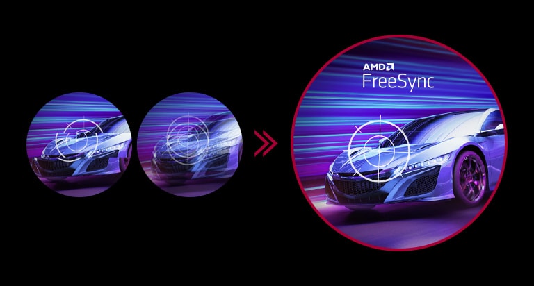 Grâce à la technologie FreeSync<sup>MC</sup> d’AMD, les joueurs font l’expérience de mouvements fluides et ininterrompus dans leurs jeux en haute résolution et au rythme rapide. Elle élimine pratiquement tous les effets de déchirement et de sautillement de l’image.