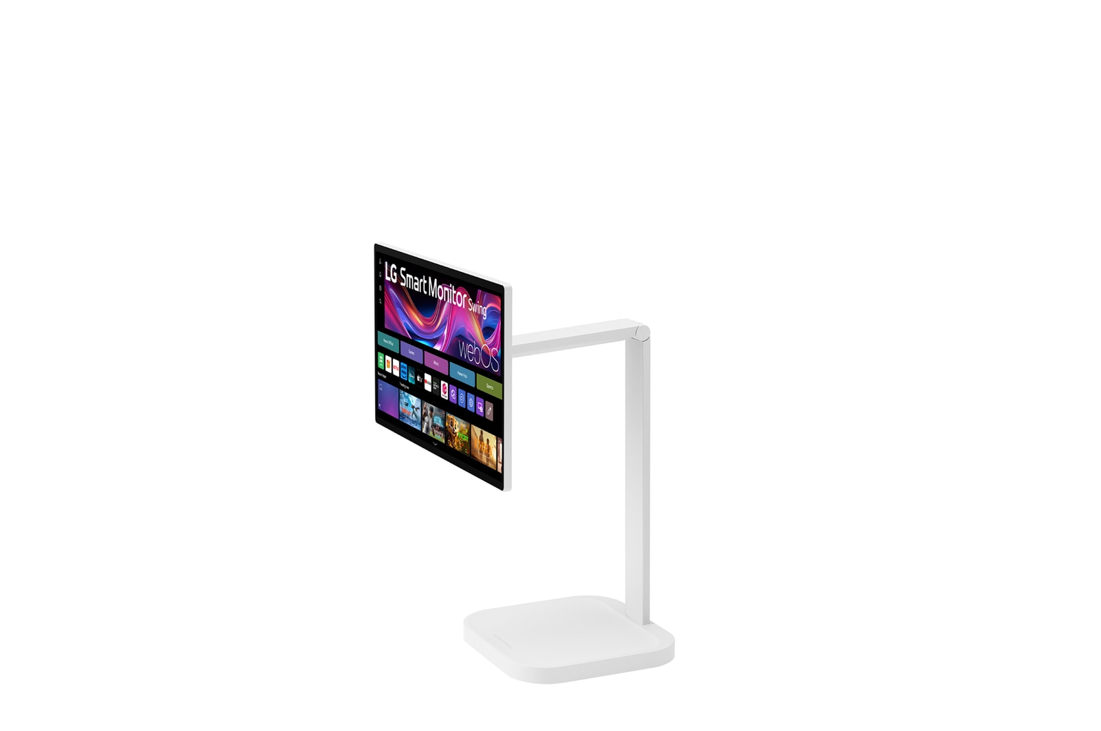-30 degree side view with monitor height adjusted downward
