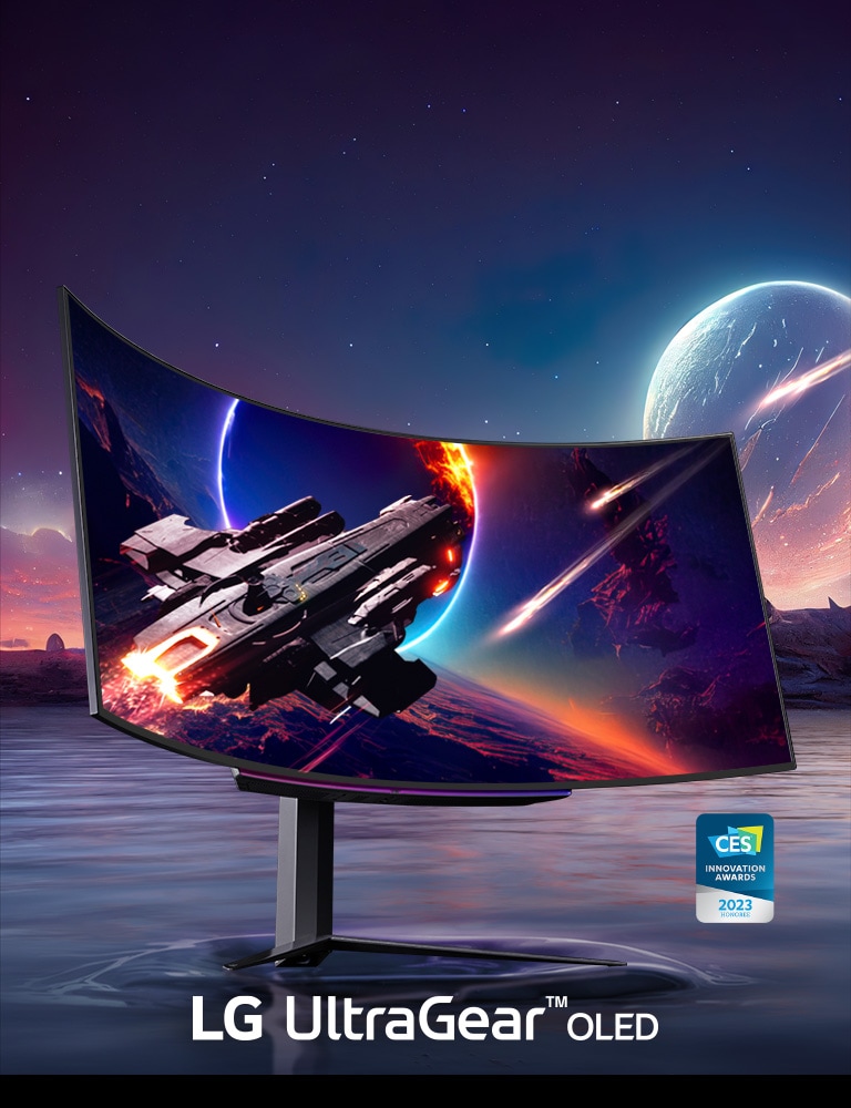 Moniteur de jeu incurvé UltraGearMC OLED WQHD avec taux de rafraîchissement  de 240Hz et temps de réponse de 0,03ms (GàG) de 45 po