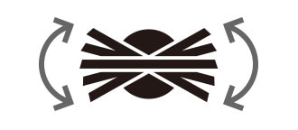 Icône de pivotement réglable.