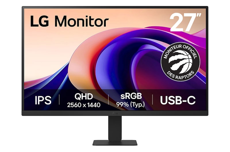 Vue avant de Moniteur 27” QHD IPS avec USB-C 27U631A-B