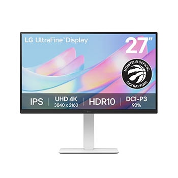 Vue avant de Moniteur Ultrafine<sup>MC</sup> UHD 4K IPS de 27 po 27US550-W