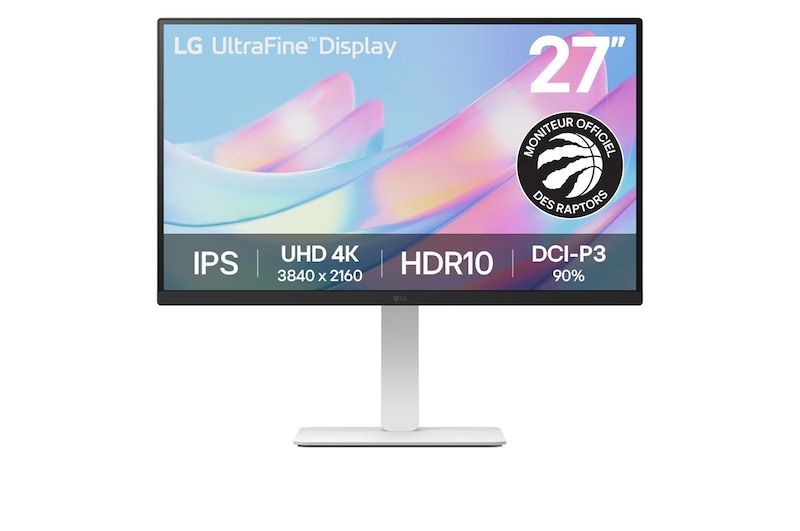 Vue avant de Moniteur Ultrafine<sup>MC</sup> UHD 4K IPS de 27 po 27US550-W