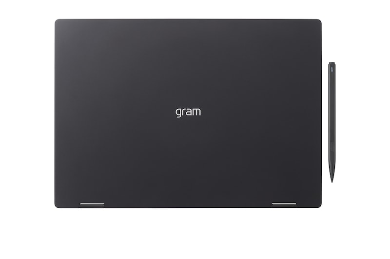  Vue de dessus et couvercle fermé avec stylet