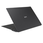 Vue arrière à +30 degrés et couvercle à moitié ouvert