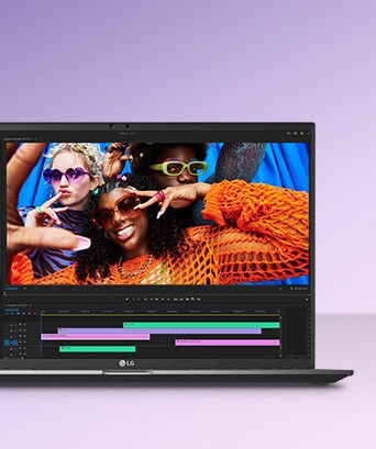 L’image met en avant un ordinateur portable affichant un contenu éclatant, soulignant des couleurs vives et des détails précis. Le texte en haut indique : "Écran IPS premium", mettant en avant la qualité supérieure de la technologie d’affichage.