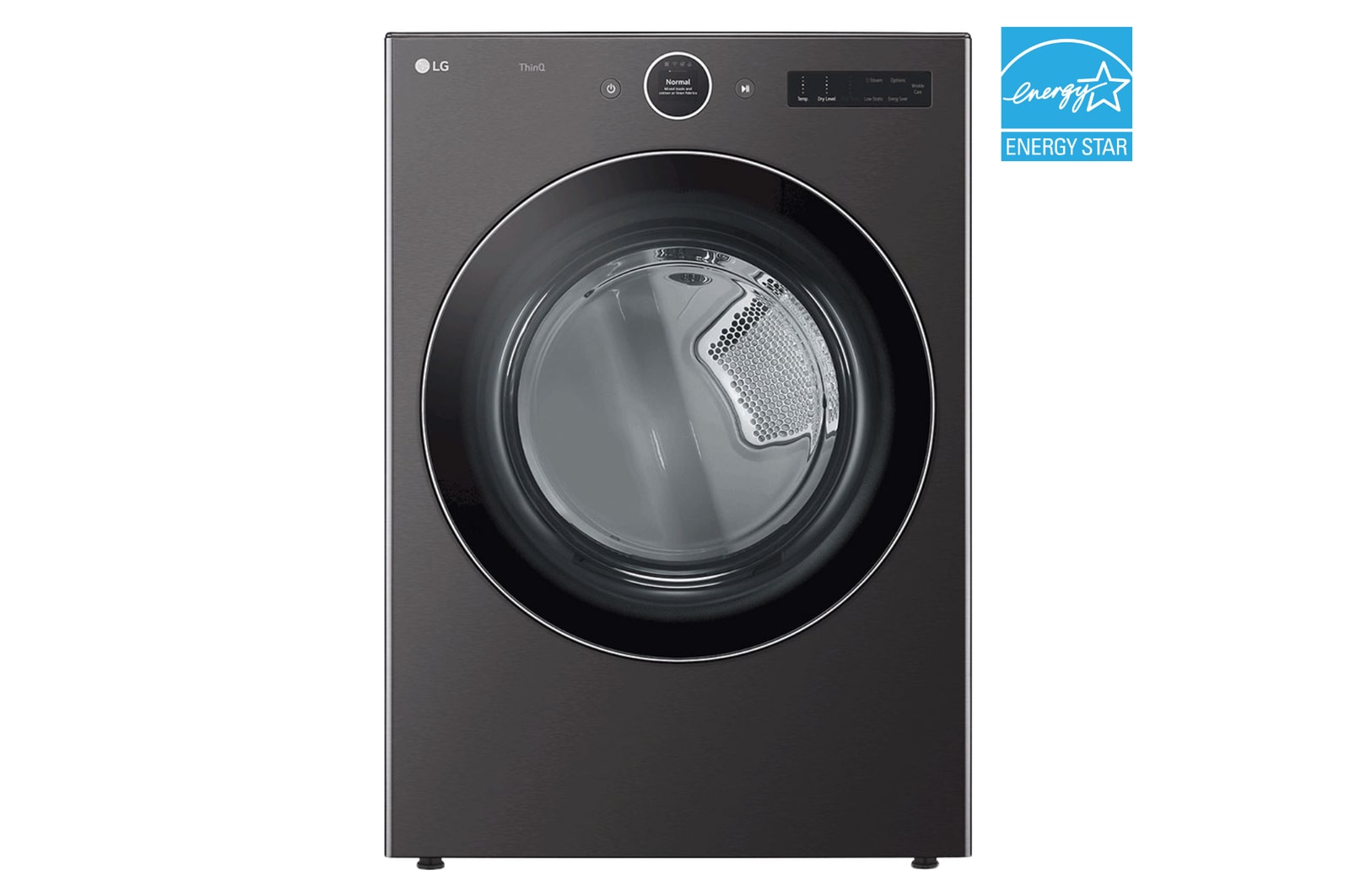 Vue avant de Sécheuse élec. de 7,4 pi³, TurboSteam🅫, AI Sensor Dry🅫, Wi-Fi DLEX6700B