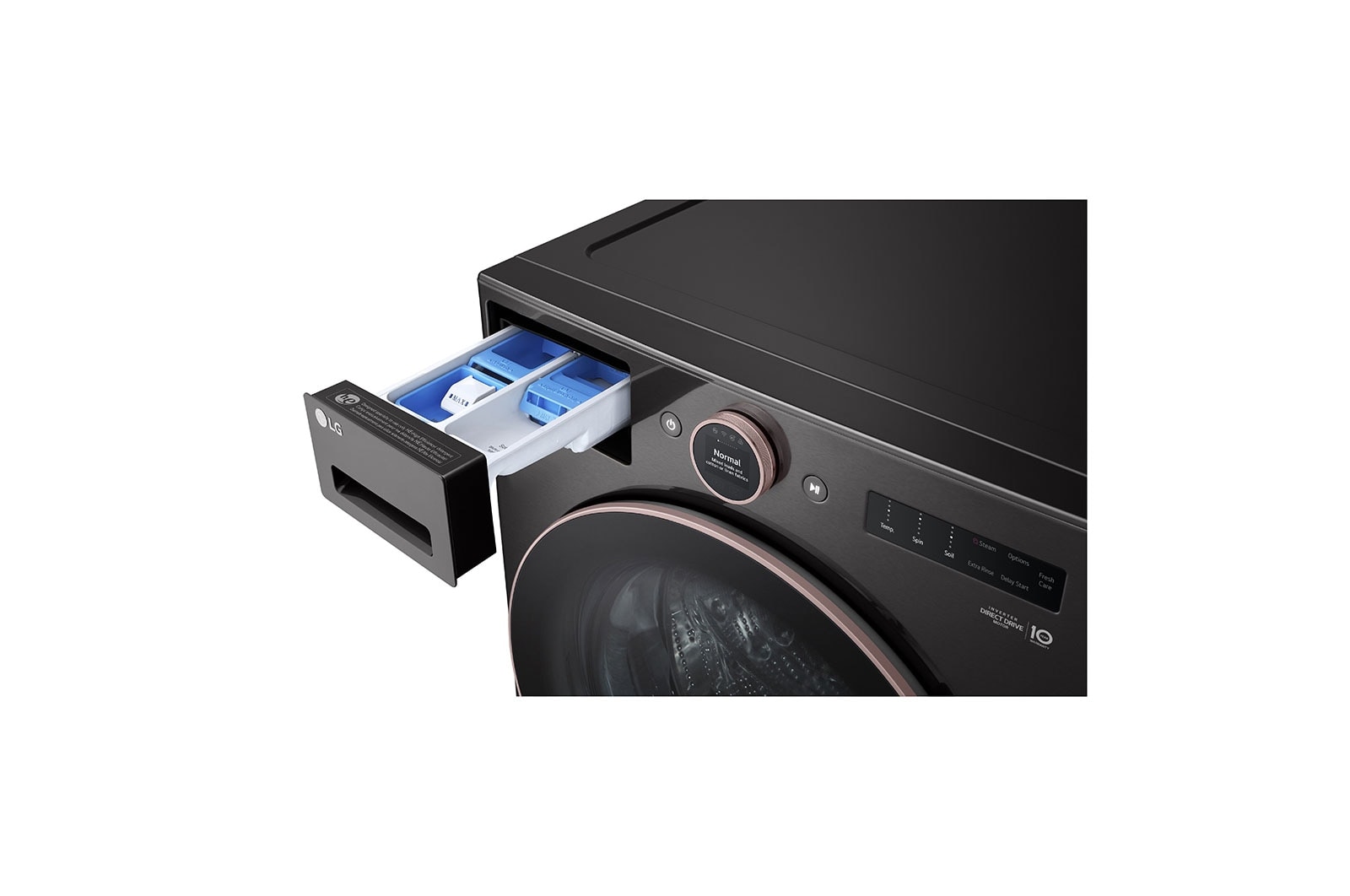 LG Laveuse intelligente certifiée ENERGY STAR<sup>MD</sup> à chargement frontal de 5,8 pi³ à hyper grande capacité avec TurboWash<sup>MD</sup> et technologie DD<sup>MC</sup> AI intégrée, WM6500HBA