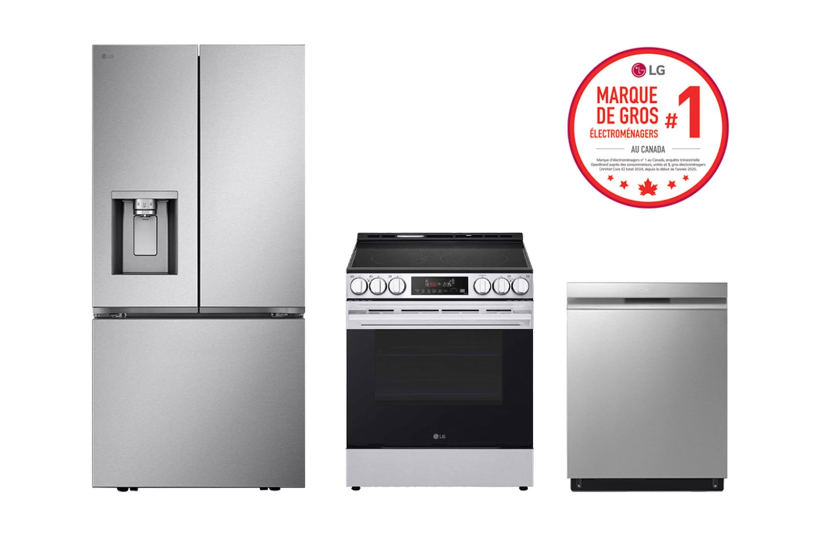 Vue avant de Ensemble cuisine avec frigo de 33 po et cuisinière encastrable électrique FL25SE3P4F2.KG02002