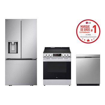 Vue avant de Ensemble cuisine avec frigo de 33 po et cuisinière encastrable électrique FL25SE3P4F2.KG02002
