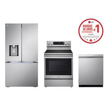 Vue avant de Ensemble cuisine avec frigo de 36 po et cuisinière électrique autonome FM26RE5P5F2.KT01002