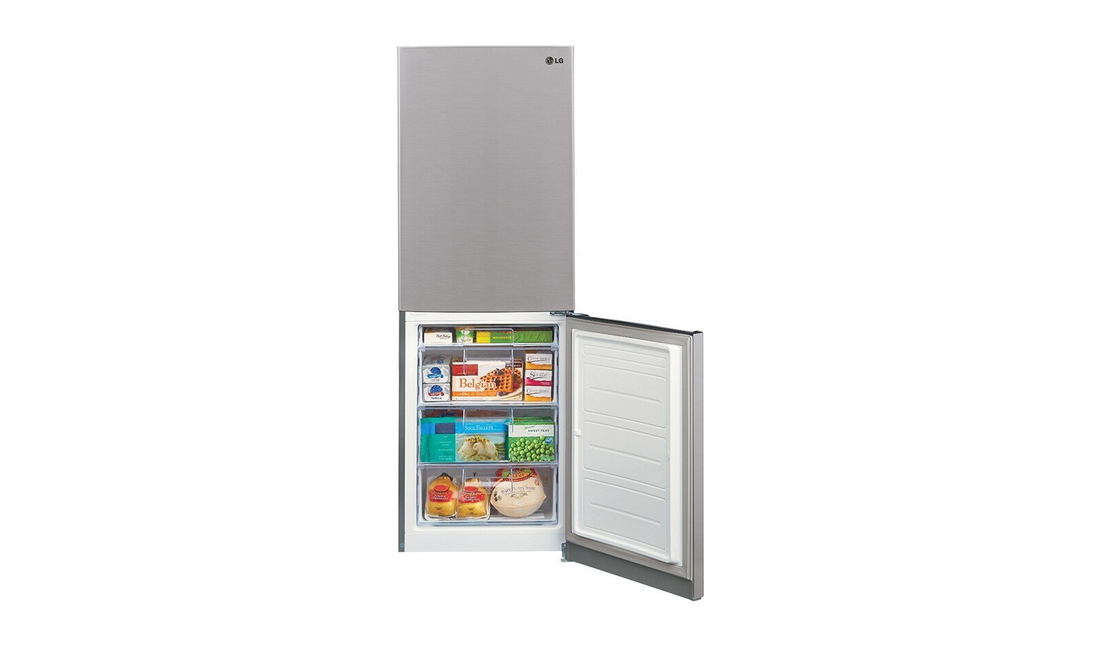 LG Réfrigérateur de 24 po d'une capacité de 10 pi3 avec congélateur en bas et porte de congélateur à charnière, LBN10551PV