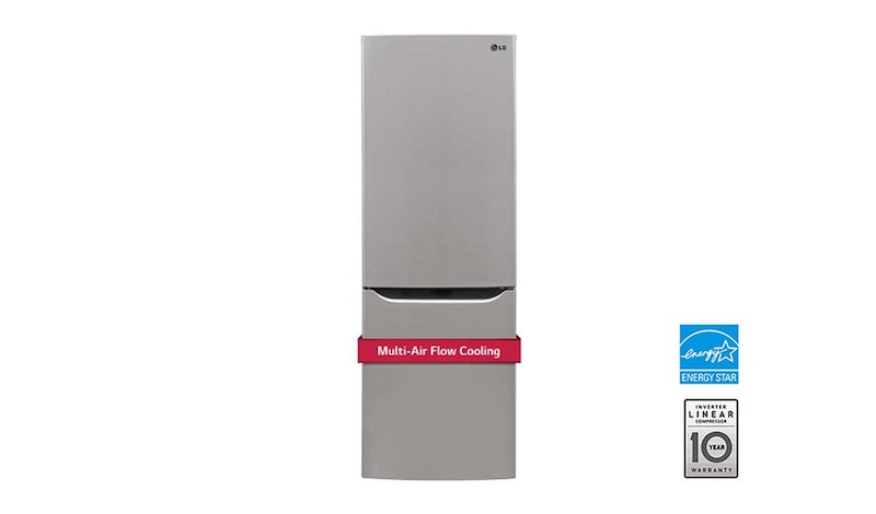 LG Réfrigérateur de 24 po d'une capacité de 11 pi 7 avec congélateur en bas et porte de congélateur à charnière, LBN12551PV