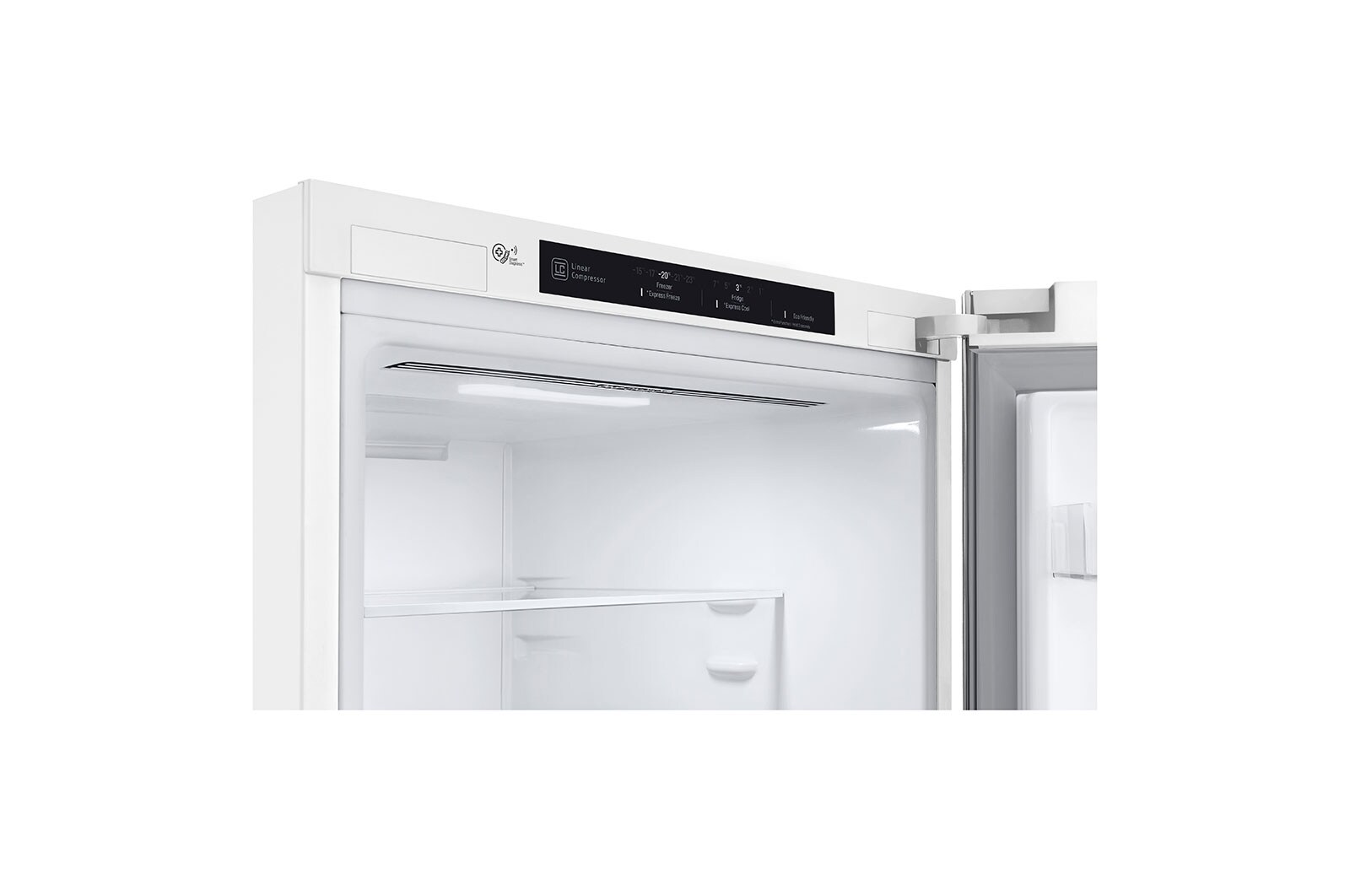 LG Réfrigérateur de 24 po à profondeur de comptoir d’une capacité de 12 pi³ avec congélateur en bas et Refroidissement+ de la porte, LBNC12231W