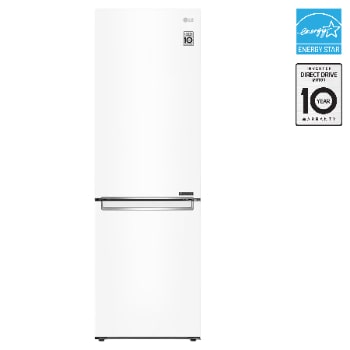 Vue avant de Réfrigérateur de 12 pi³/24 po, prof. de compt., congélateur en bas LBNC12231W