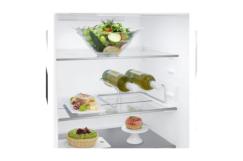 LG Réfrigérateur de 24 po à profondeur de comptoir d’une capacité de 12 pi³ avec congélateur en bas, Refroidissement+ de la porte et support à vin, 12 pi³, LBNC12241P