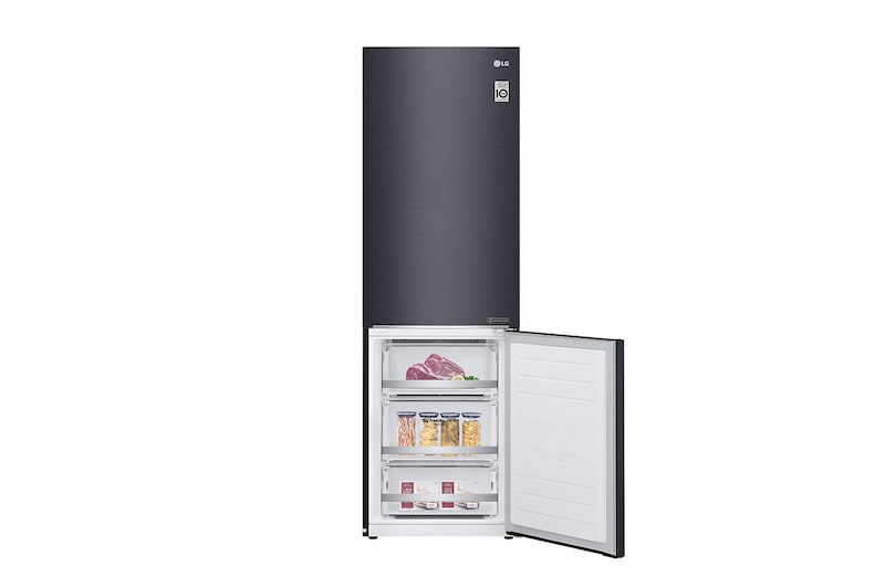 LG Réfrigérateur de 24 po à profondeur de comptoir d’une capacité de 12 pi³ avec congélateur en bas, Refroidissement+ de la porte et support à vin, 12 pi³, LBNC12241P