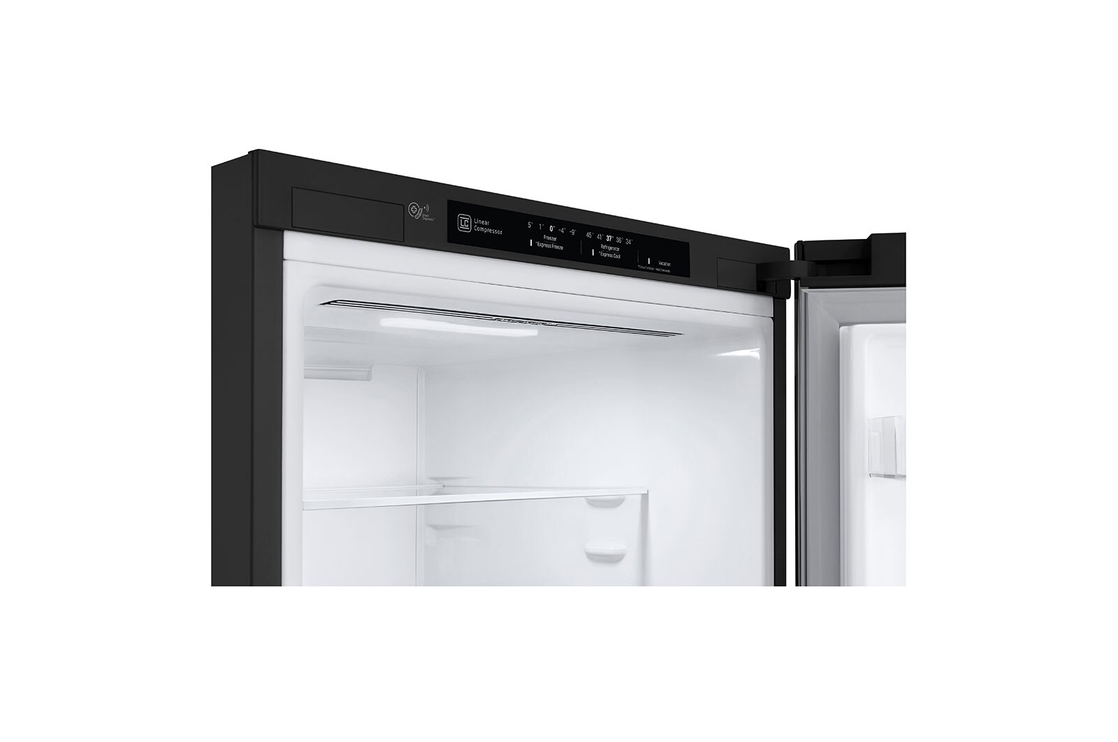 LG Réfrigérateur de 24 po à profondeur de comptoir d’une capacité de 12 pi³ avec congélateur en bas, Refroidissement+ de la porte et support à vin, 12 pi³, LBNC12241P