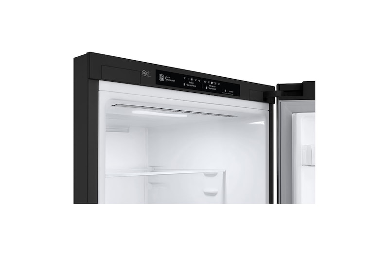 LG Réfrigérateur de 24 po à profondeur de comptoir d’une capacité de 12 pi³ avec congélateur en bas, Refroidissement+ de la porte et support à vin, 12 pi³, LBNC12241P