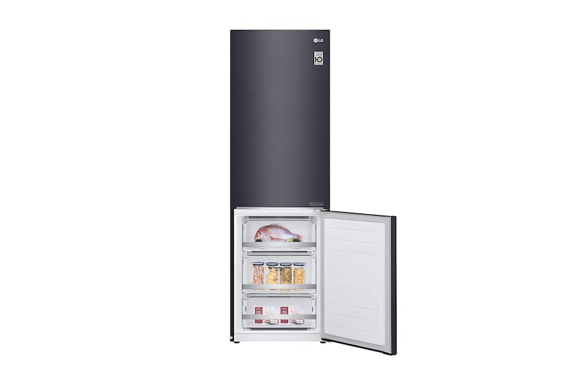 LG Réfrigérateur de 24 po à profondeur de comptoir d’une capacité de 12 pi³ avec congélateur en bas, Refroidissement+ de la porte et support à vin, 12 pi³, LBNC12241P