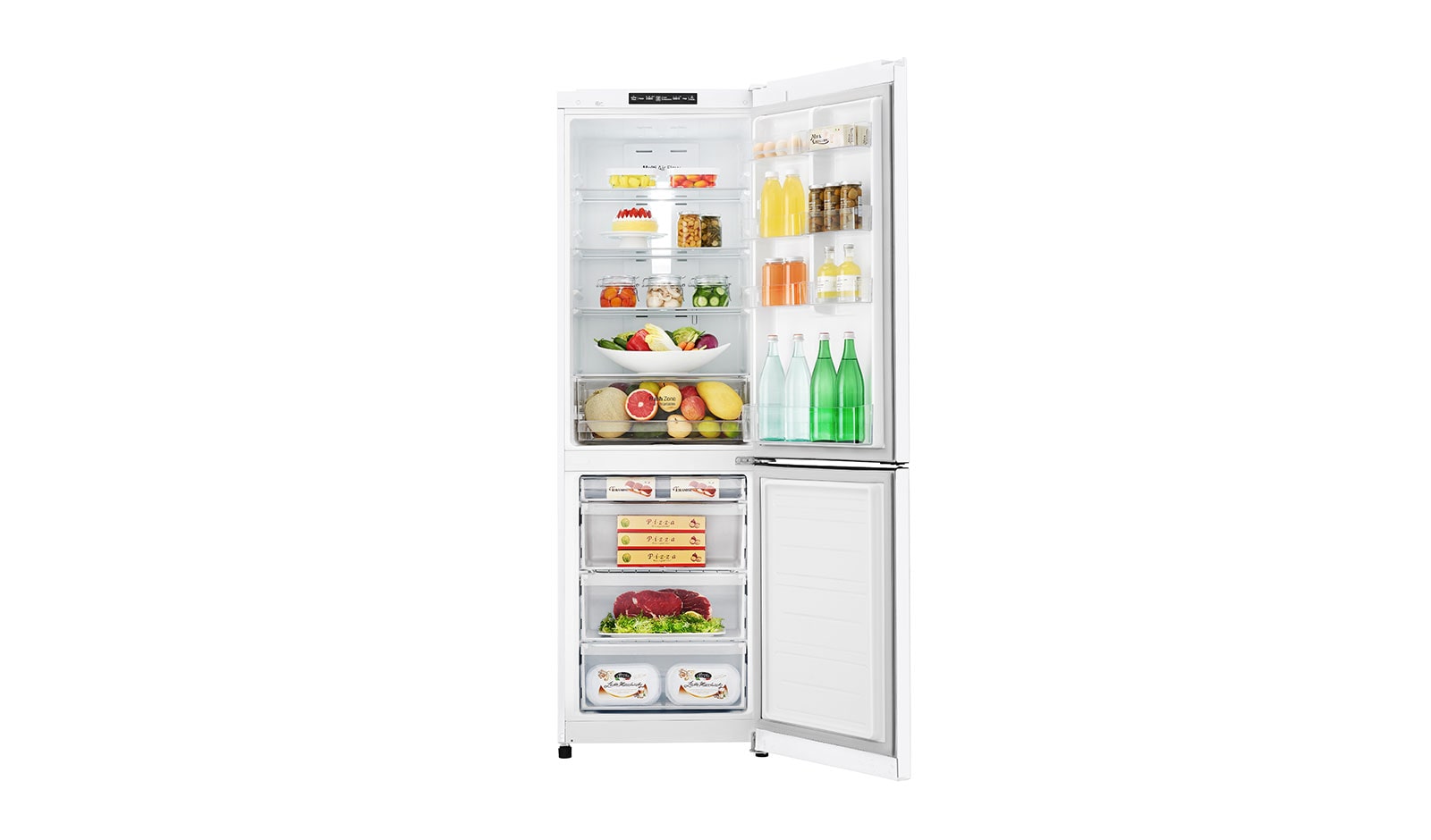 LG Réfrigérateur à deux portes de 12 pi³ avec Compresseur Intelligent à Inversion, LBNC12551W