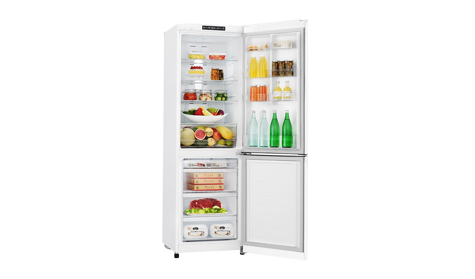 LG Réfrigérateur à deux portes de 12 pi³ avec Compresseur Intelligent à Inversion, LBNC12551W