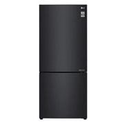 Vue avant de Réfrigérateur de 28 po à profondeur de comptoir d’une capacité de 15 pi³, avec congélateur au bas, fonctionnalité Refroidissement&#43; de la porte et tablette rabattable LBNC15231P