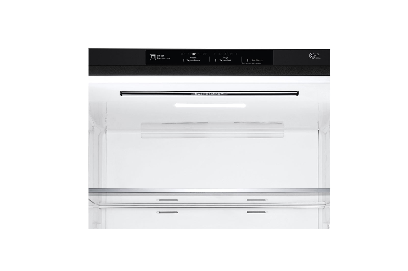 LG Réfrigérateur de 28 po à profondeur de comptoir d’une capacité de 15 pi³, avec congélateur au bas, fonctionnalité Refroidissement+ de la porte et tablette rabattable, LBNC15231P